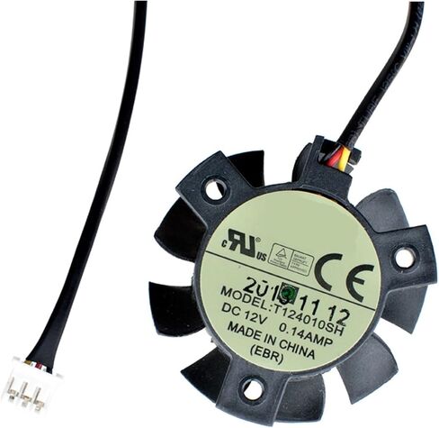T124010SH Diameter 37MM Hole Pitch 26MM 3Pin 12V 0.14A Cooling Fan Suitable for Z490 Motherboard Router Industrial Computer in Kuwait