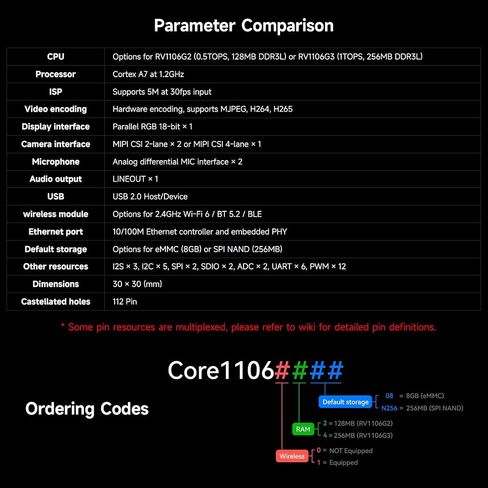 KLAYERS Core110614N256,RV1106G3 Chip,256MB in Kuwait