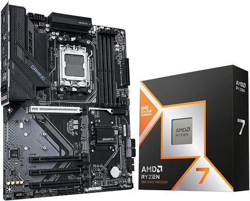 Micro Center CPU Motherboard Memory Combo: AMD Ryzen 7 9800X3D CPU Processor + Gigabyte B850 Gaming WIFI6 Motherboard + KLEVV Bolt V DDR5 32GB (2x16GB) 6000MHz CL28 Desktop Ram Memory AMD Expo Ready in Saudi Arabia