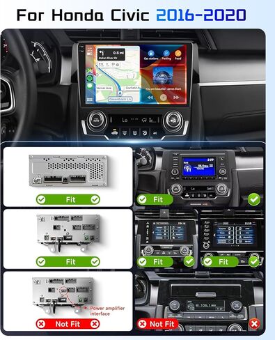 MAHVEC 4G+64G Android 15 Car Radio Stereo for Honda Civic 2016-2020 in Saudi Arabia