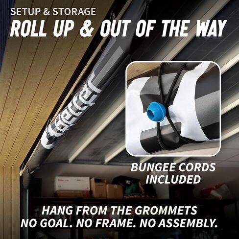 Better Hockey Extreme Shooting Tarp 7x10 ft — Hockey Shooting Target with 8 Target Holes, Heavy-Duty Nylon, Indoor/Outdoor Garage Shooting Trainer, Protects Walls — Rolls Up for Storage in Saudi Arabia