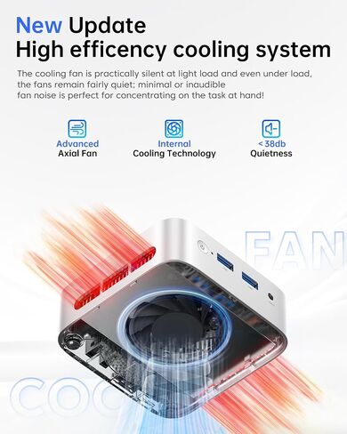 ACEMAGIC V1 Mini PC Computer, AMD Ryzen 5 3500U, 8GB RAM, 256GB SSD in Saudi Arabia