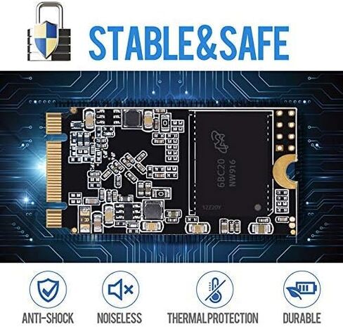 SSD SATA M.2 2242 500GB Shark Speed Ngff Internal Solid State Drive High Performance Hard Drive for Desktop Laptop SATA III 6Gb/s Includes SSD (500GB, M.2 2242) in Kuwait