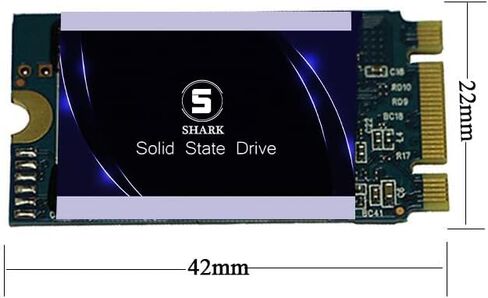 SSD SATA M.2 2242 500GB Shark Speed Ngff Internal Solid State Drive High Performance Hard Drive for Desktop Laptop SATA III 6Gb/s Includes SSD (500GB, M.2 2242) in Kuwait