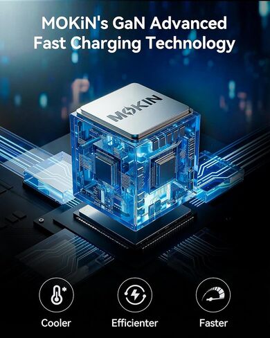 MOKiN 200W Charging Station with Retractable Cord, 6-Port Desktop Charger in Saudi Arabia