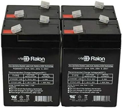 Raion Power RG0645T1 6V 4.5Ah Replacement AGM Battery for AJC C5S - 4 Pack in Kuwait