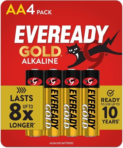 Eveready Gold Alkaline Batteries AA, 4-Count in Saudi Arabia