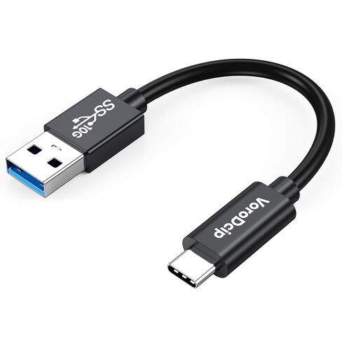 Data Transfer Cable USB to Type C 6inch Short, 10Gbps USB C 3.1 Gen 2 Cord in Kuwait