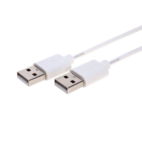 USB 2.0 Type Cable A Male to A Male Black/White 3Ft, 6Ft, 10Ft, 15Ft (6FT, White) in Saudi Arabia