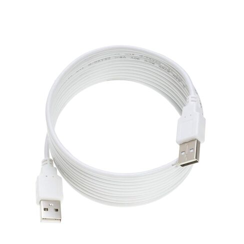 USB 2.0 Type Cable A Male to A Male Black/White 3Ft, 6Ft, 10Ft, 15Ft (6FT, White) in Saudi Arabia