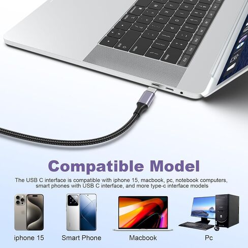 USB C Photo Transfer Cable Cord for Canon Rebel EOS T7 T1i T2i T3 T3i T4i T5 T5i T6 T6i T6s T7i Cameras, for Nikon D40 D50 D60 D70 D70S D80 D90 D100 D200 for iPhone 15, PC, MacBook with USB-C 3.3 FT in Saudi Arabia