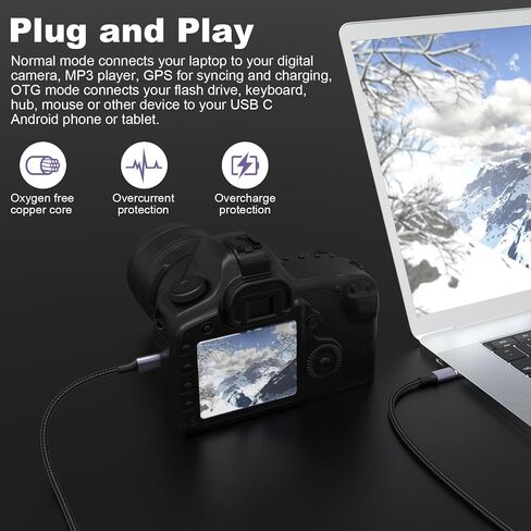 USB C Photo Transfer Cable Cord for Canon Rebel EOS T7 T1i T2i T3 T3i T4i T5 T5i T6 T6i T6s T7i Cameras, for Nikon D40 D50 D60 D70 D70S D80 D90 D100 D200 for iPhone 15, PC, MacBook with USB-C 3.3 FT in Saudi Arabia