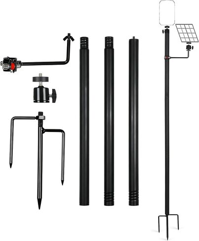 Camera Post Trail Camera Stakes Universal Camera Stand Mount Light Weight DIY Holder with Accessoried Outdoor for Farm Yard Garden (1, Black, 25-3) in Kuwait