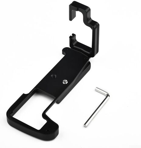 Quick Release L-Bracket Camera Grip for Compatible with for arca-swiss Standard for Olympus OM-D E-M1 Mark II, CNC Machined Aluminum with 1/4 Expansion Hole and 39mm AS Interface, Black in Saudi Arabia