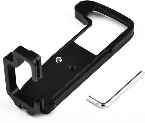 Quick Release L-Bracket Camera Grip for Compatible with for arca-swiss Standard for Olympus OM-D E-M1 Mark II, CNC Machined Aluminum with 1/4 Expansion Hole and 39mm AS Interface, Black in Saudi Arabia