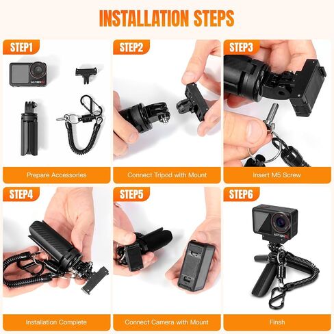 Action Camera Safety Tether Retractable Strap for DJI Action 5 pro/4/3 in Kuwait