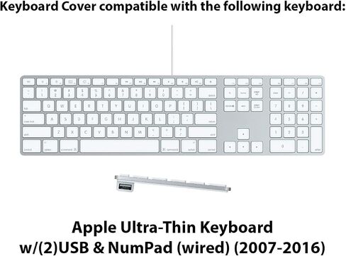 KB Covers Premium Arabic Keyboard Cover for Apple Wired Keyboard in Saudi Arabia
