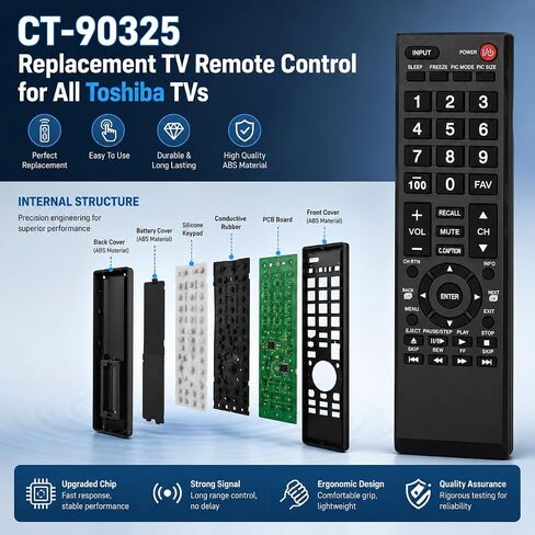 Replacement TV Remote Control for All Toshiba TVs in Saudi Arabia