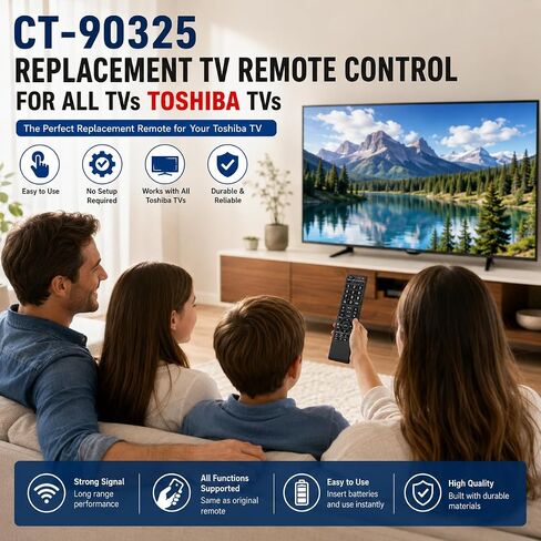 Replacement TV Remote Control for All Toshiba TVs in Saudi Arabia