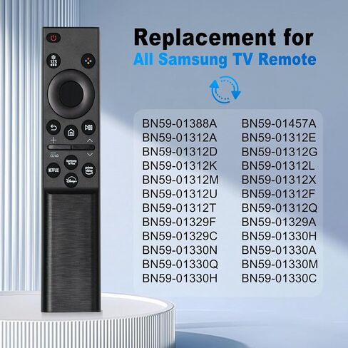 (Pack of 2) BN59-01388A Universal for Samsung TV Remote Control Replacement, Compatible with Samsung smart TV Remote Controls, Including the Crystal UHD NEO QLED LCD high-Definition TV Series in Saudi Arabia