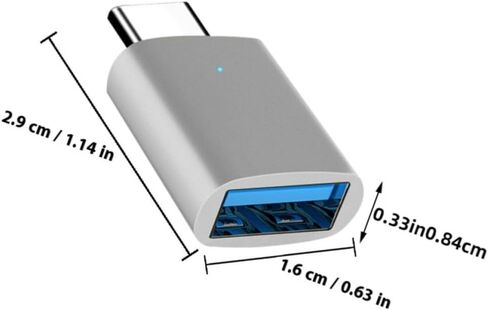 Toyvian 3pcs Type C to USB 3.0 OTG Adapter, Alloy Transfer Connector in Kuwait