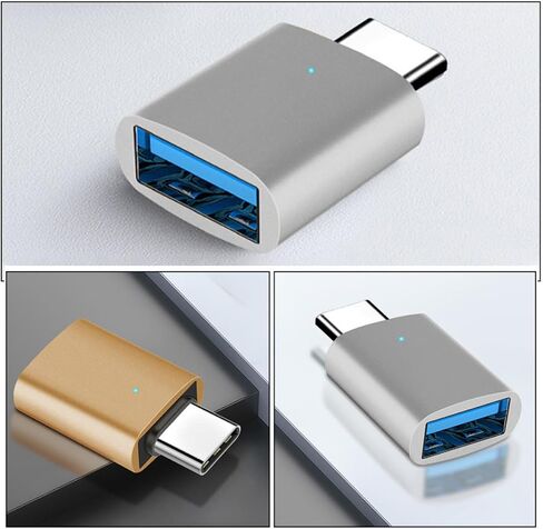 Toyvian 3pcs Type C to USB 3.0 OTG Adapter, Alloy Transfer Connector in Kuwait