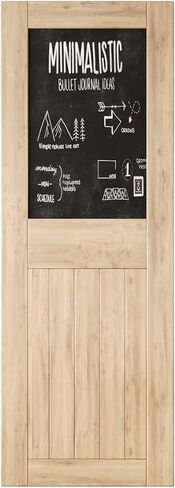 32x84 in. Sliding Barn Door, Half Chalkboard Design,Assembly Required, Unfinished Barn Door Only, Interior Use in Saudi Arabia