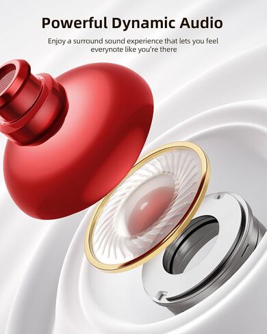 PocBuds Bluetooth Headphones Wireless Earbuds 80hrs Playtime Wireless Charging Case Digital Display Sports Ear Buds with Earhook Deep Bass IPX7 Waterproof Over-Ear Earphones for TV Phone Laptop Black in Saudi Arabia