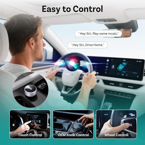 OTTOCAST Mini Tube 2026 Wireless CarPlay & Android Auto Adapter, Plug & Play Auto Connect, 5GHz WiFi Stable Performance, Compatible with iPhone & Android, Premium Aluminum Build in Saudi Arabia