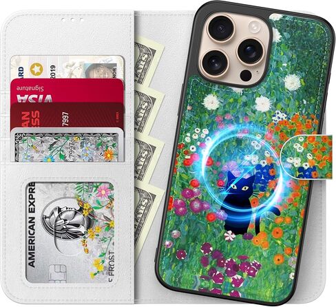 FUNMIKO for iPhone 16 Pro Max Wallet Case with Card Holder + Cash Clip in Saudi Arabia