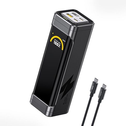 AOHI 25200 مللي أمبير 170 وات باور بانك للكمبيوتر المحمول، 100 وات أقصى مخرج USB-C PD 3.0 شاحن محمول، 90.72 وات في الساعة متوافق مع شركات الطيران لأجهزة iPad وiPhone 17 Pro Max وGalaxy وSteam Deck، رمادي in Kuwait