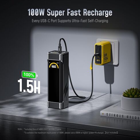 AOHI 25200 مللي أمبير 170 وات باور بانك للكمبيوتر المحمول، 100 وات أقصى مخرج USB-C PD 3.0 شاحن محمول، 90.72 وات في الساعة متوافق مع شركات الطيران لأجهزة iPad وiPhone 17 Pro Max وGalaxy وSteam Deck، رمادي in Kuwait