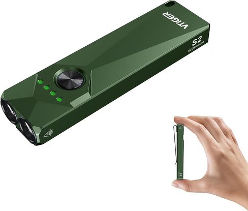 VTIGER S2 Slim EDC Pocket Flashlight with Clip,1600 Lumen Super Bright Portable Flat Little Flashlights, Rechargeable Small LED Flash Light with Magnet for Camping,Hiking,Outdoor,Emergency,Car Repair in Saudi Arabia
