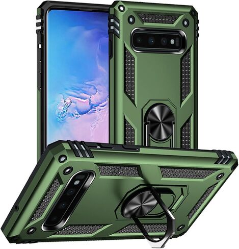 for Samsung Galaxy S23 Case with HD Screen Protector : Military Grade 16ft Drop Tested Ring Shockproof Protective Phone Case - Samsung Galaxy S23 Blue in Saudi Arabia
