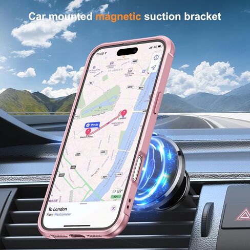 SKYLMW Compatible with iPhone 17 Case with Stand,Rose Gold in Kuwait