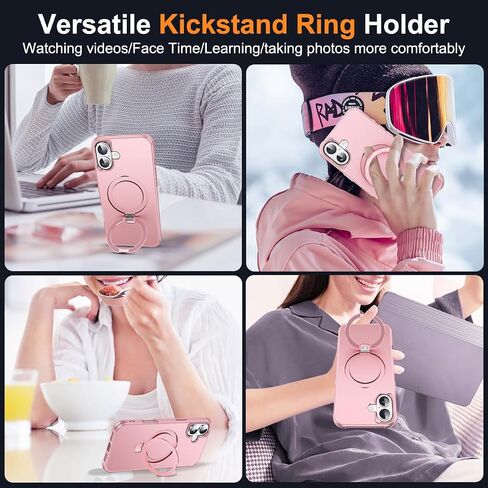 SKYLMW Compatible with iPhone 17 Case with Stand,Rose Gold in Kuwait