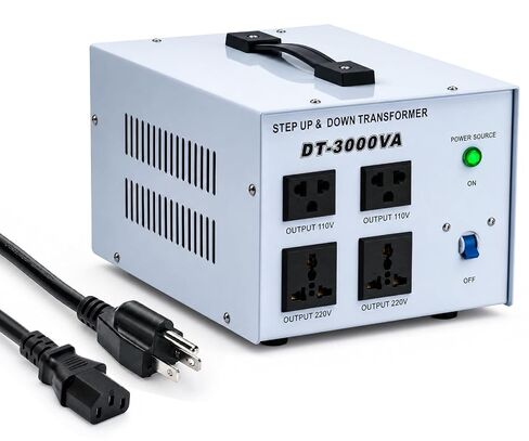3000W Step Up/Down Voltage Transformer, 110V/120V & 220V/240V Power Converter, 4 Outlets Toroidal Regulator, Overload Overheat Protection for Home, Travel and Global Household Devices in Saudi Arabia