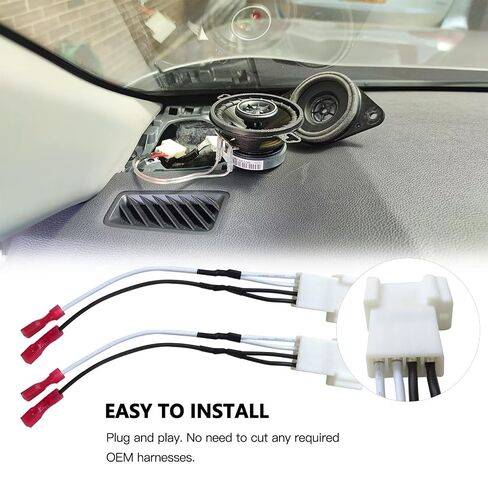 2026 Version 2Pcs Car Front Dash Tweeter Speaker Wiring Harness for Toyota Tacoma 2011-2020 in Saudi Arabia