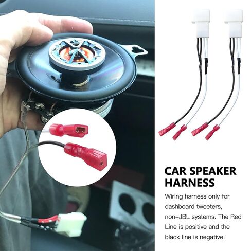 2026 Version 2Pcs Car Front Dash Tweeter Speaker Wiring Harness for Toyota Tacoma 2011-2020 in Saudi Arabia
