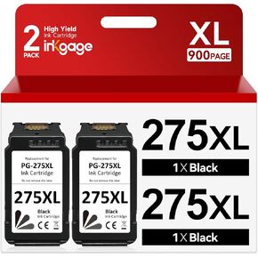 275XL Ink Cartridges For Canon Printers PG-275 Black Ink Cartridge, 2-Pack High Yield PG275 XL For Pixma TS3500 TS3520 TS3522 TS3700 TS3720 TS3722 TR4700 TR4720 TR4722, for Canon 275 Black ink in Saudi Arabia