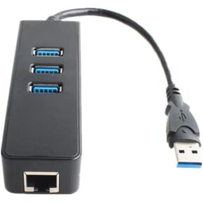 USB 3.0 to Ethernet Adapter Hub with 3 USB Ports, Gigabit Rj45 in Saudi Arabia