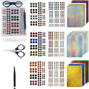 780pcs Fish Eyes & Fishing Blank Lure Stickers Kit for Unpainted Minnow Jerkbait Bodies Making Supplies DIY Craft Your Own Fishing Lure in Saudi Arabia