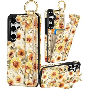 حافظة محفظة Petitian لهاتف Samsung Galaxy S25 Ultra، زهرة تنمو in Kuwait