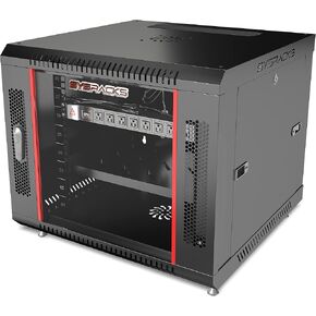 Sysracks 9U Wall Mount Server Rack, 24" Deep, Glass Door, 19-Inch in Saudi Arabia