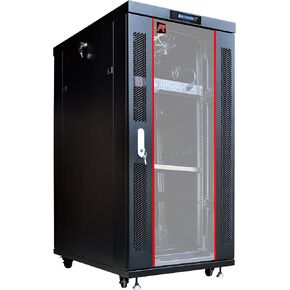 SYSRACKS 27U 32"(800mm) Deep IT Free Standing Server Rack Cabinet Enclosure.Fits Most 19" Equipment. Bonus Free!!! Temperature Control System, Casters, LCD-Screen, PDU and Other Accessories Included! in Saudi Arabia
