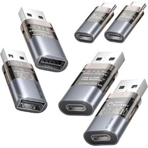 JSAUX USB Data Blocker & USB C Data Block، للشحن فقط، رمادي، 6 عبوات in Kuwait