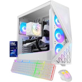 iBUYPOWER Slate Gaming PC Desktop Computer Intel Core Ultra 5 225F CPU, Intel Arc B570 10GB GPU, 16GB DDR5 4800MHz RAM, 1TB NVMe SSD, Windows 11 Home, Gamer Keyboard and Mouse - SWI5I5701 in Saudi Arabia