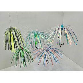 4" Salmon & Trout Trolling Fly Rigs - UV & Glow - Tandem/Tournament Hook Leader Rig - King Chinook COHO Lake Trout - Lake Michigan Ontario in Kuwait