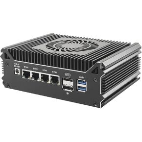 Micro Firewall Appliance, Mini PC, OPNsense, VPN, Router PC, I5 8265U, RS59, AES-NI, 4 x 2.5GbE I226-V LAN, COM, HDMI, DP, Type-C, 32G RAM, 128G SSD in Kuwait