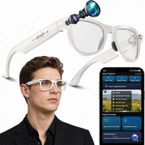 New AI Smart Glasses with 8MP 4K Camera, Video Recording Glasses with Photo in Saudi Arabia